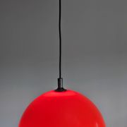 Suspension dome Space Age in hard orange plastic, France circa 1970.
