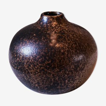 Vase boule en grès