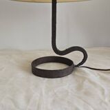 Lampe brutalist ferre forgé cendrier wavy
