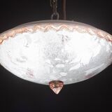 Charming Italian Multicolor and Pink Murano Glass Ceiling Fixture, Murano,