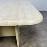 Square travertine coffee table