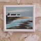 Painting signed oil painting of a seaside landscape