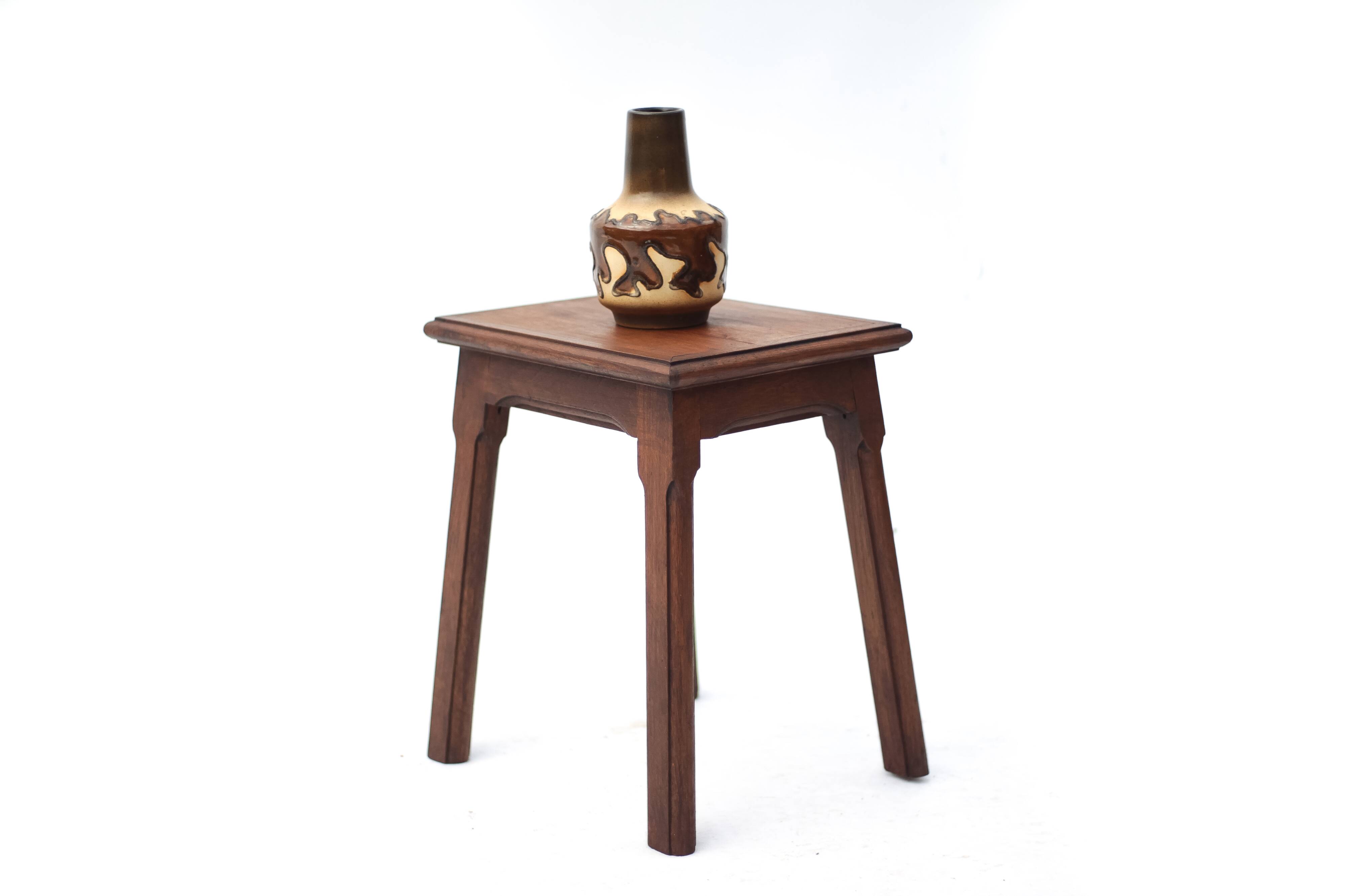 Tabouret bois vintage, tabouret d'appoint, table basse, porte-plante