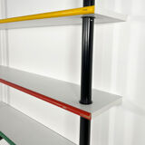 Multicolored tubular wall shelf, 1980