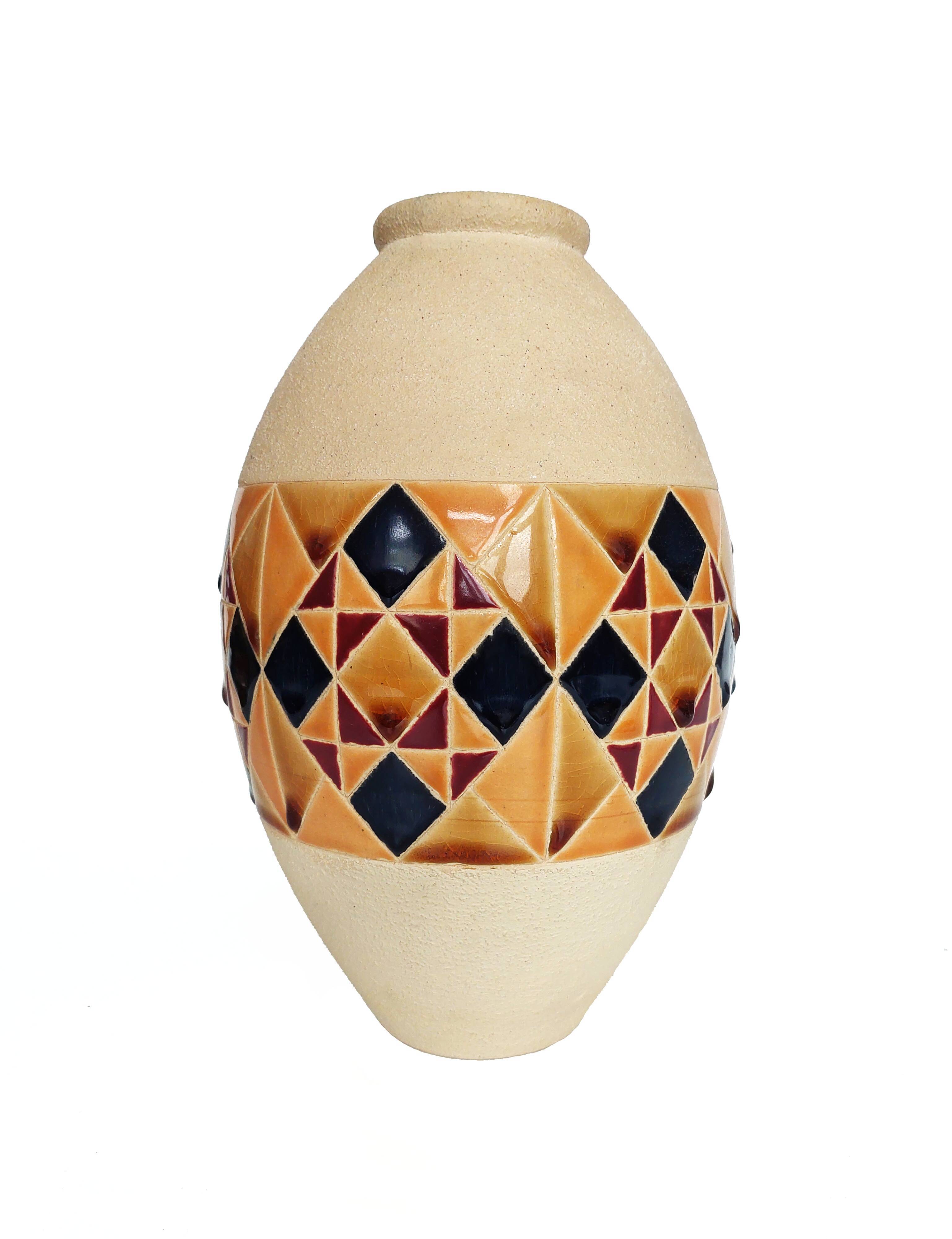 Glazed ceramic vase