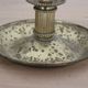 Antique brass hand candlestick – Columned fluted cellar rat