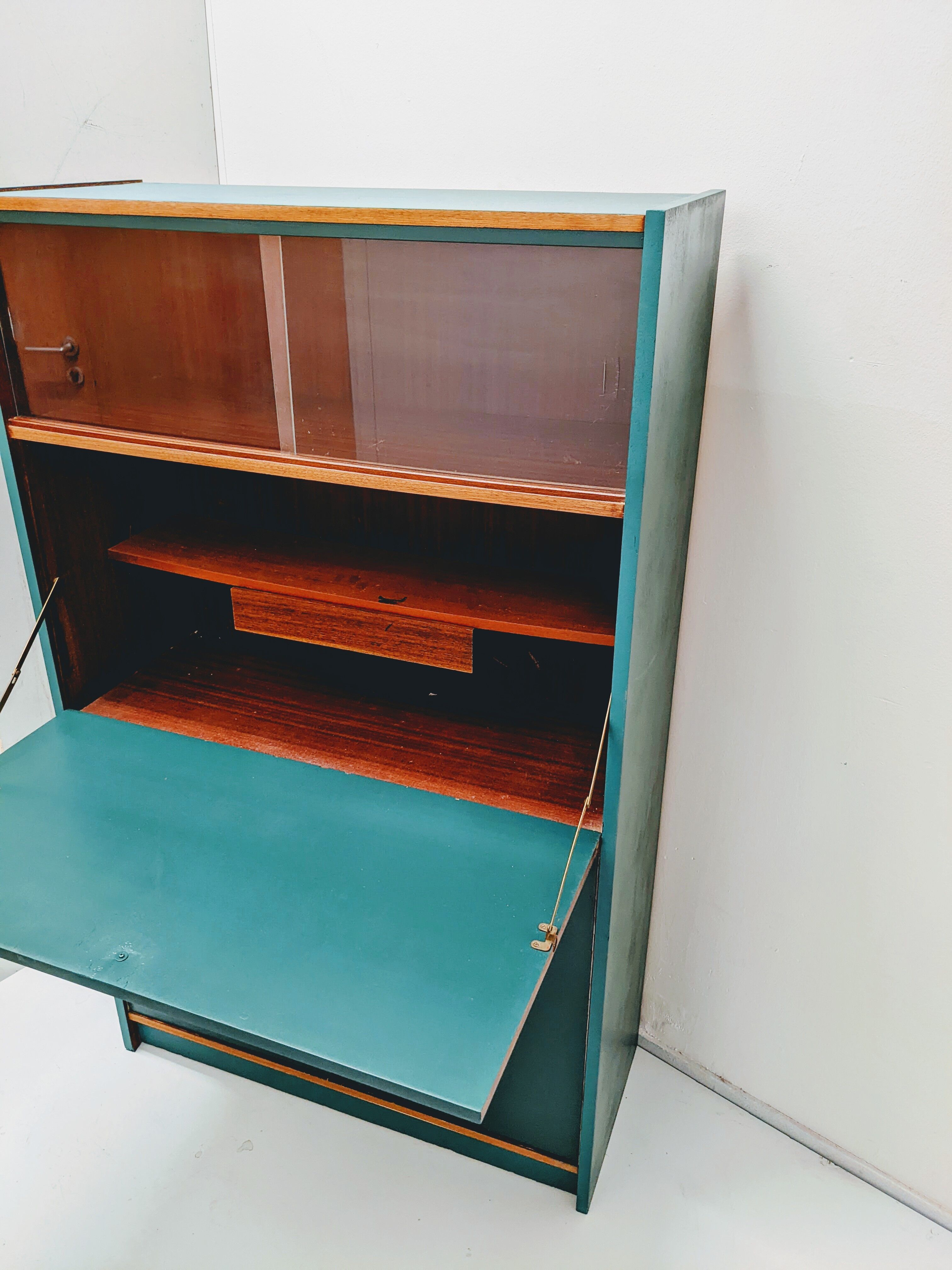 Vintage wooden secretary / showcase / office