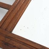 Art Deco mirror in solid wood with facet cut mirror, 1930s
