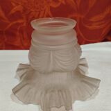 Antique frosted glass tulip globe