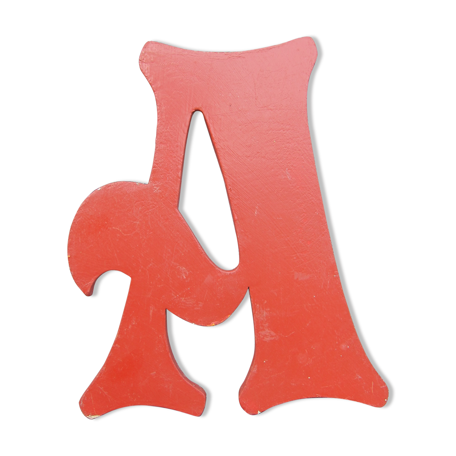 Letter of A wooden sign