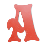 Letter of A wooden sign