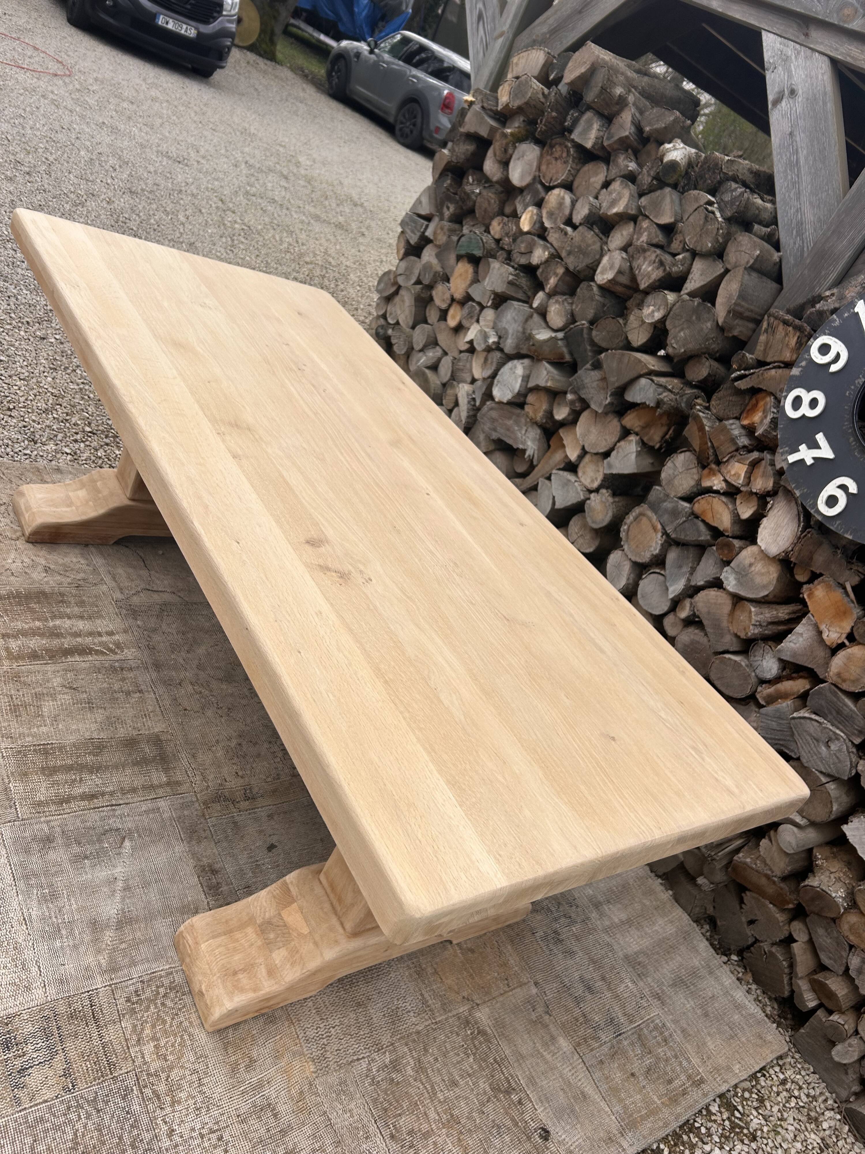 Renovated solid oak monastery table