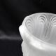 Art deco, vintage frosted white glass globe, swirl design light shade