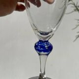 5 Luminarc blue glass flutes