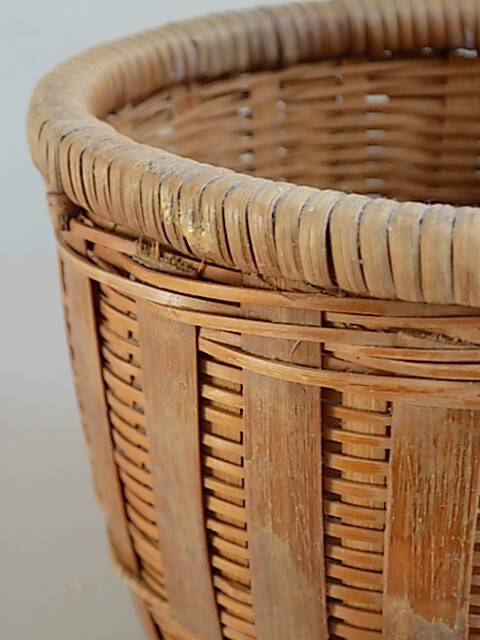 Small rattan plant pot