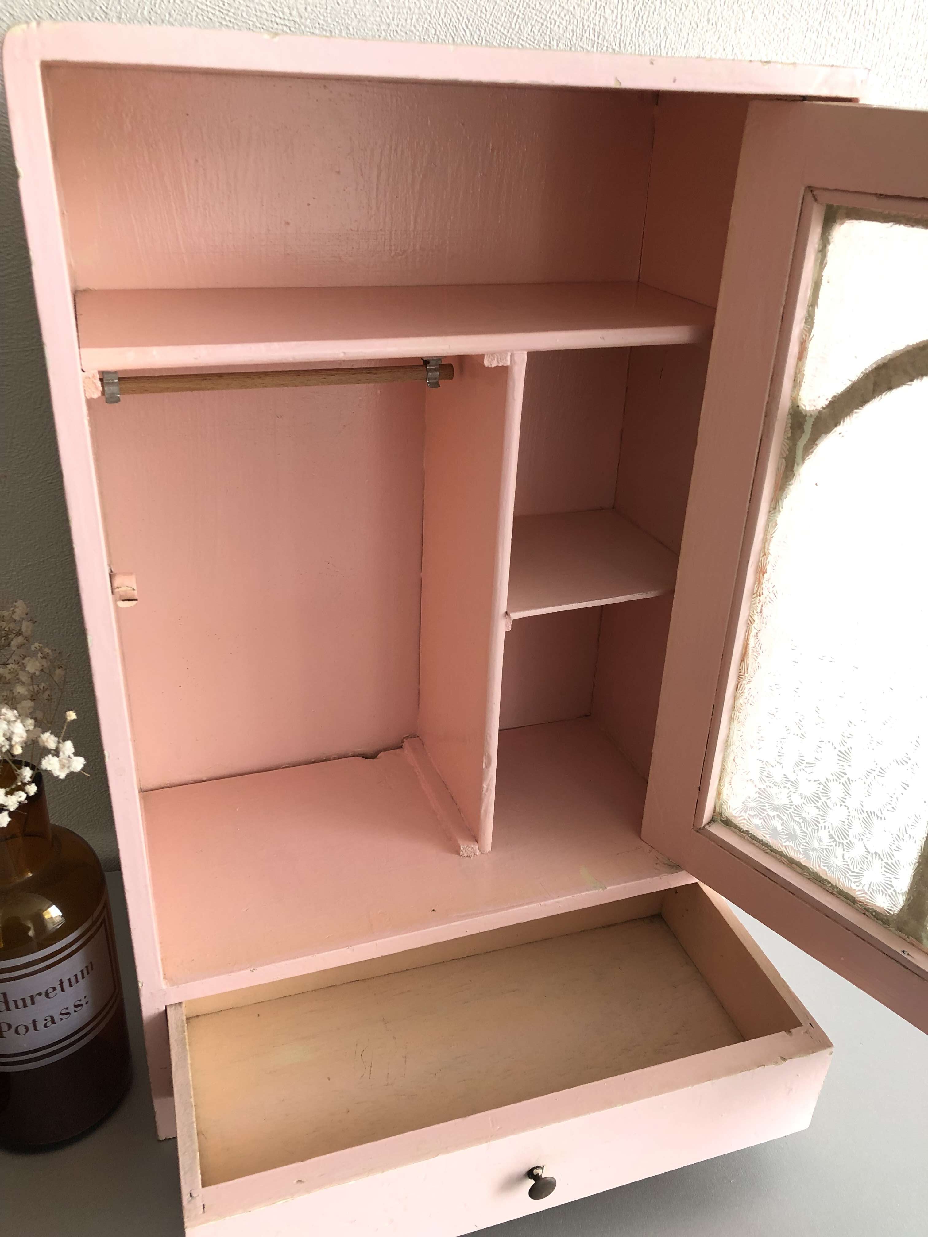 Pink pharmacy cabinet