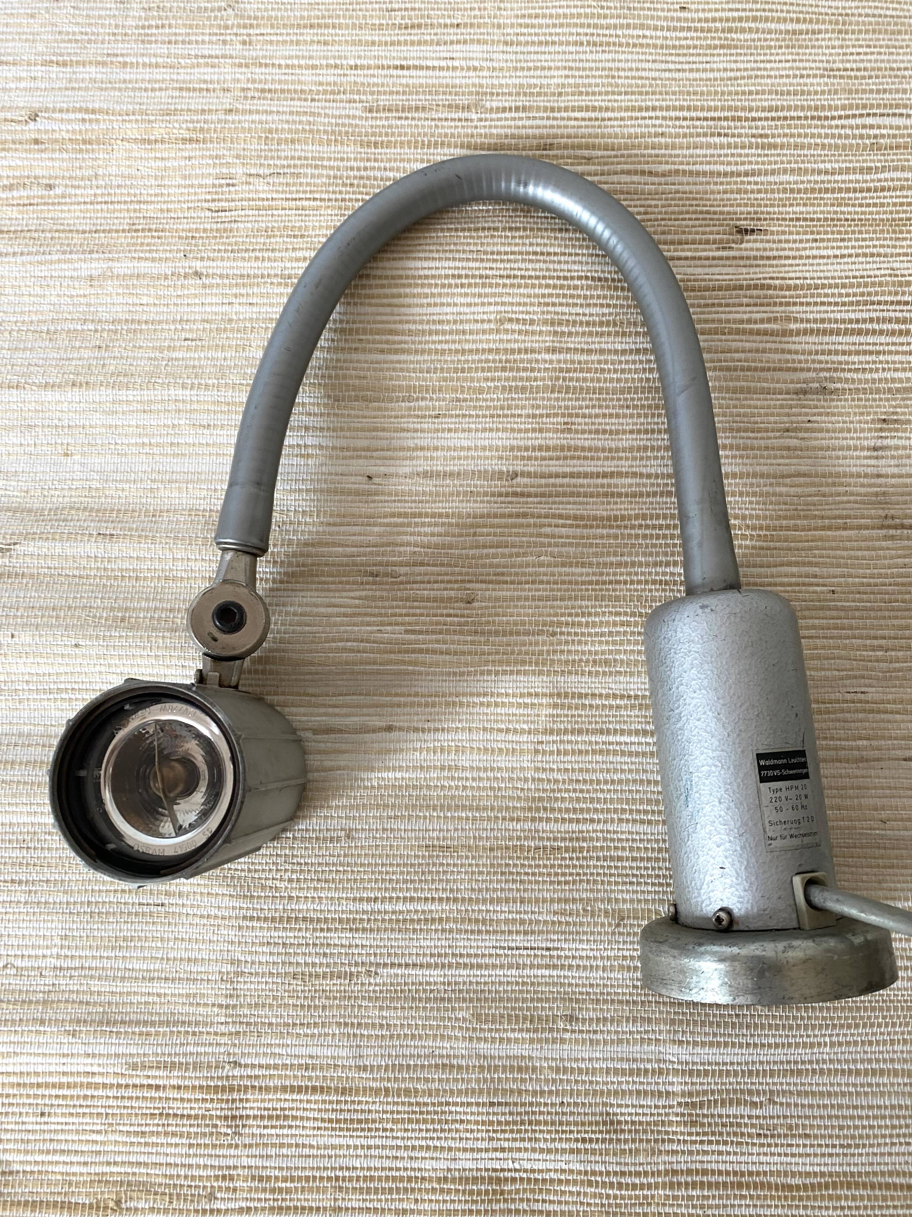 Industrial lamp, Waldmann HPM20 workshop lamp with magnet.