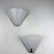 Pair of mid-century conical opal glass wall lights, Italy 1960s