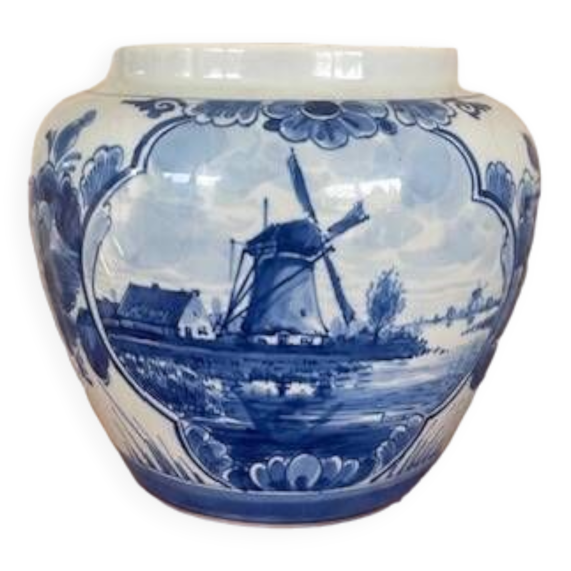 Delf earthenware pot