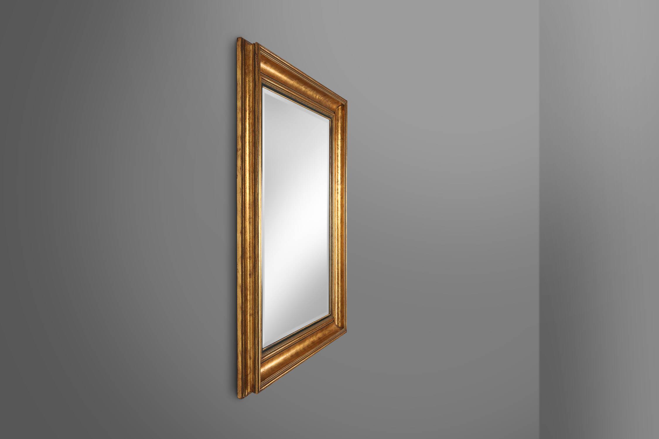 Timeless gilded mirror by Deknudt, Belgium in wood, Belgium ca. 1960