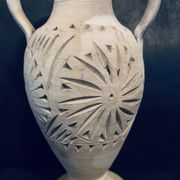 Amphora vase 20cm pottery Tunisia antique style handmade