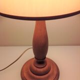 Turned wood lamp vintage 60s-70s