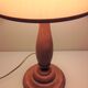 Turned wood lamp vintage 60s-70s