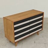 Wooden commode U 453 black and white by Jiri Jiroutek for Intérier Praha