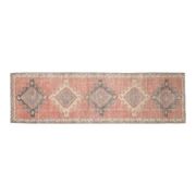 Turkish Vintage Runner 70's Runner, Geometric Runner 100x360