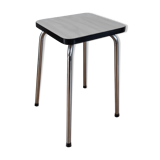 White marbled formica stool 70s