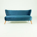 Mid-century velvet "cocktail" sofa, 1960