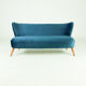 Mid-century velvet "cocktail" sofa, 1960