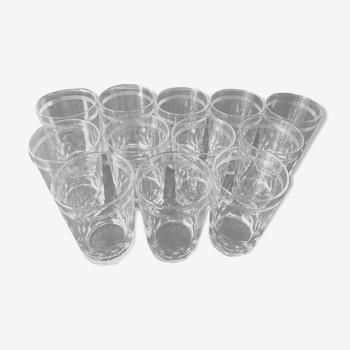 Series of 12 baccarat cups model chauny , catalog 1916