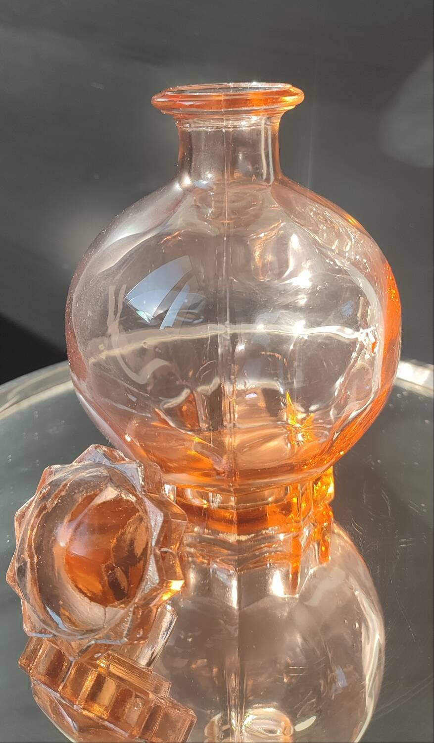 Art Deco Rosaline Glass Carafe (1930-1940)