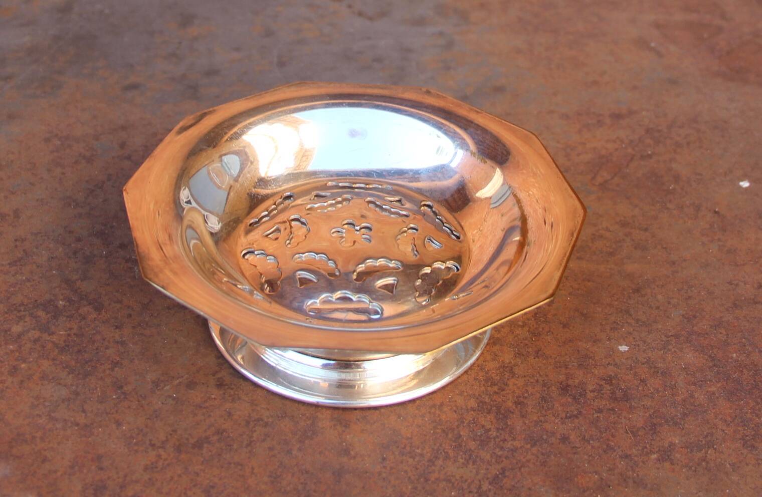 Silver-plated metal butter dish Coquillor