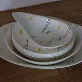 Set of Salins earthenware dishes