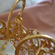 Brass and crystal chandelier plated with 24K gold PALWA, Germany, 1960s-70s.