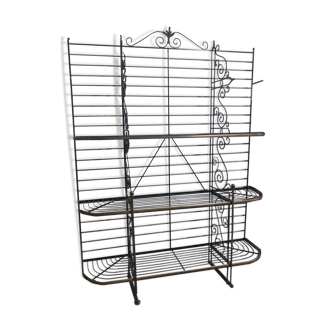 Forged iron and copper bakery shelf circa 1900