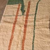 Handmade Beni Ourain Berber rug with colourful patterns, 1.5/2.5 m.