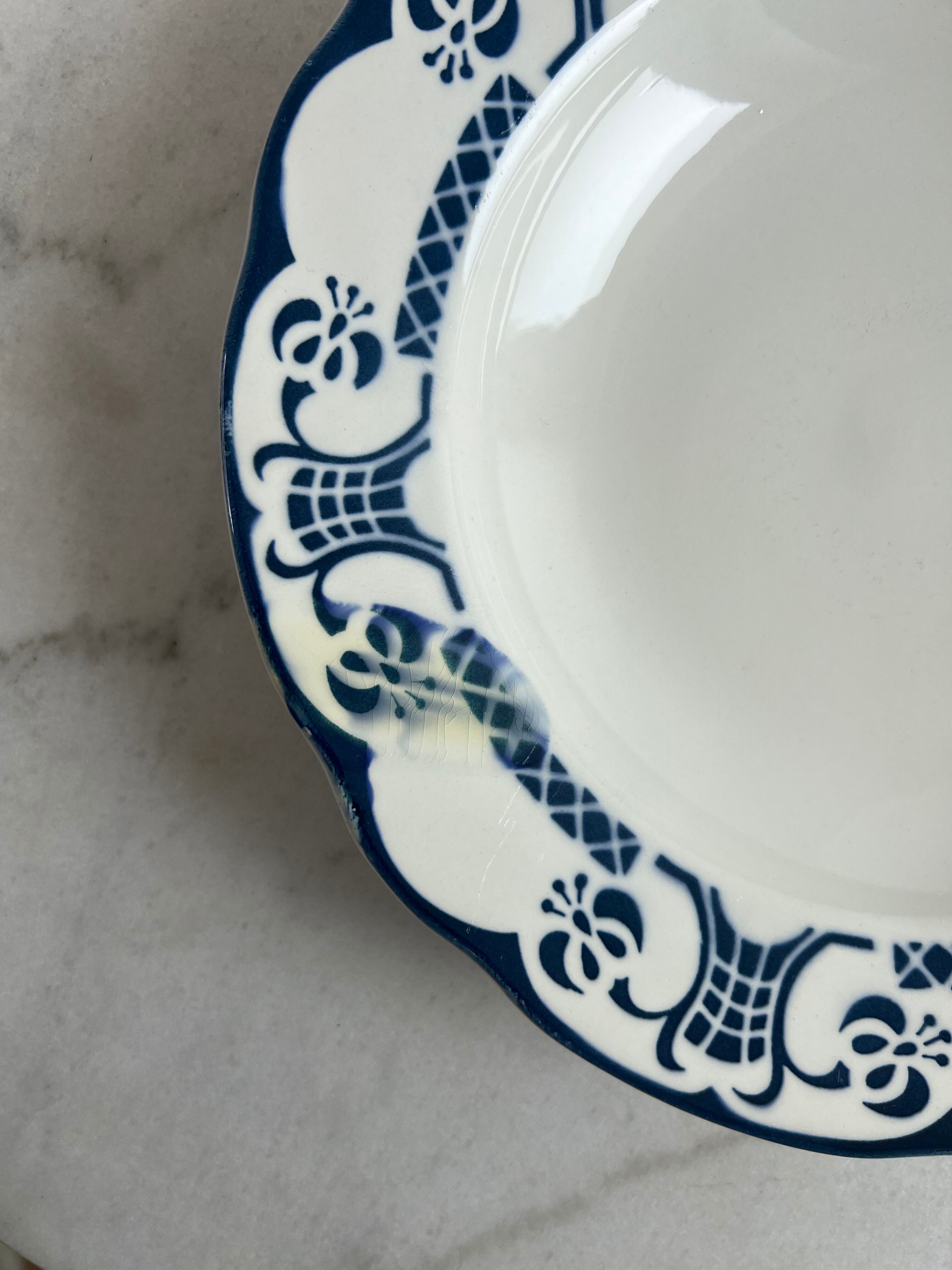 Set of 2 deep plates Marie Christine Sarreguemines