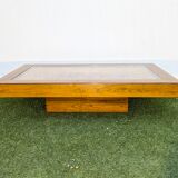Roméo Rega Coffee Table, Pine Scales, Vintage 1970 Design