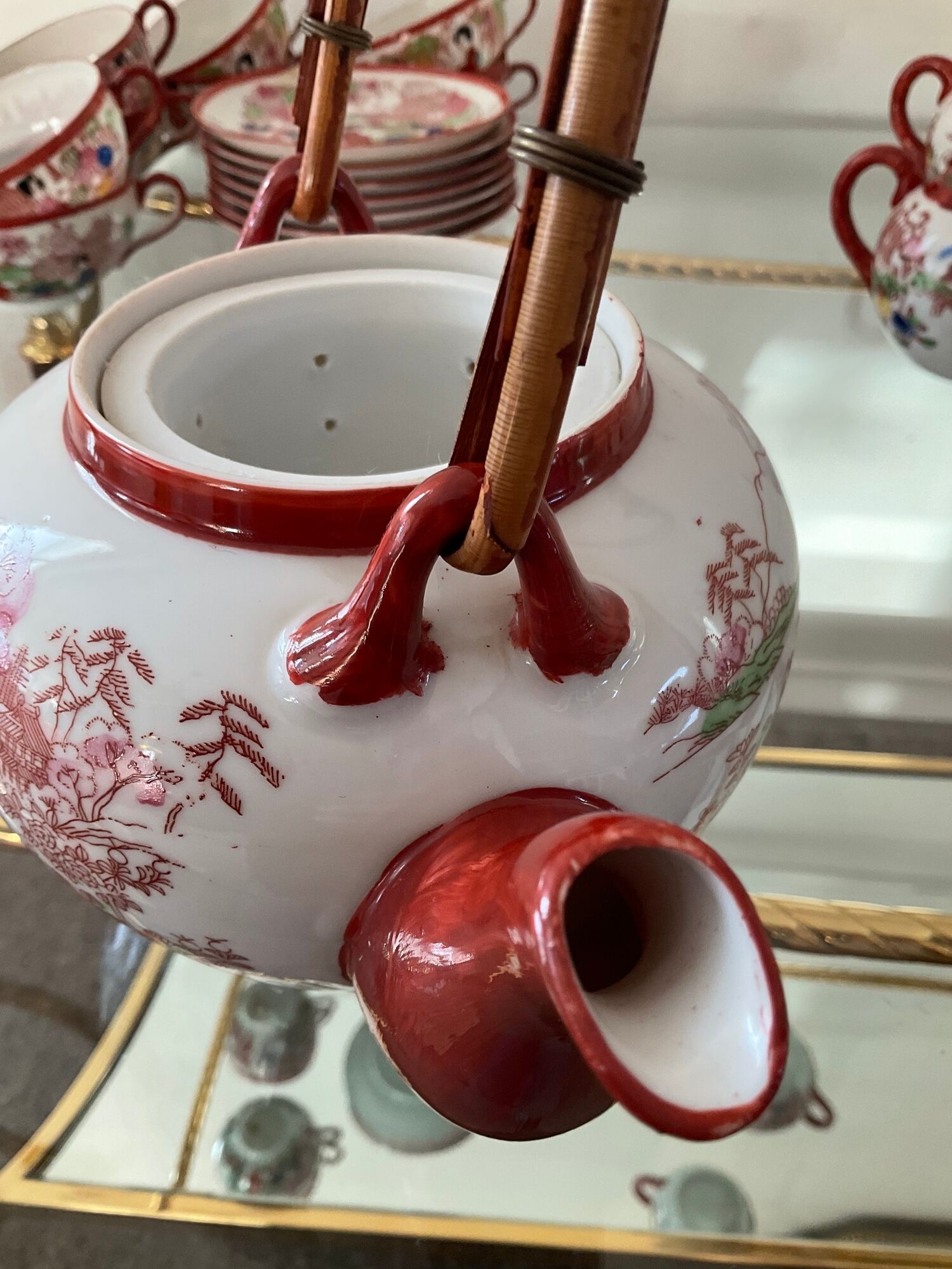 Old Japanese fine porcelain tea set