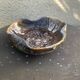 Flamed glazed ceramic bowl, original shape, vintage