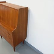 Secrétaire scandinave danois vintage Tibergaard en teck des années 50 60