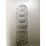 Contemporary Clear Diamanted Rectangular Murano Glass Wall Sconce