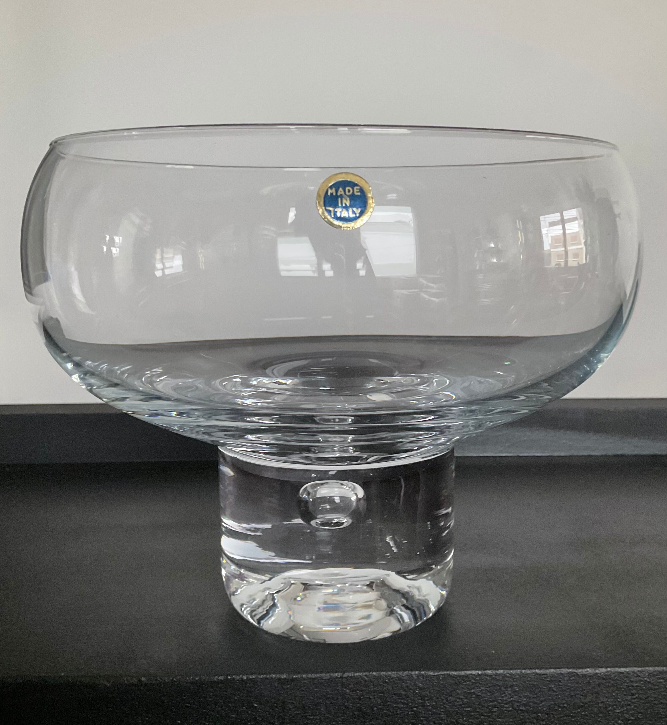 Vintage cup in blown glass made in italy