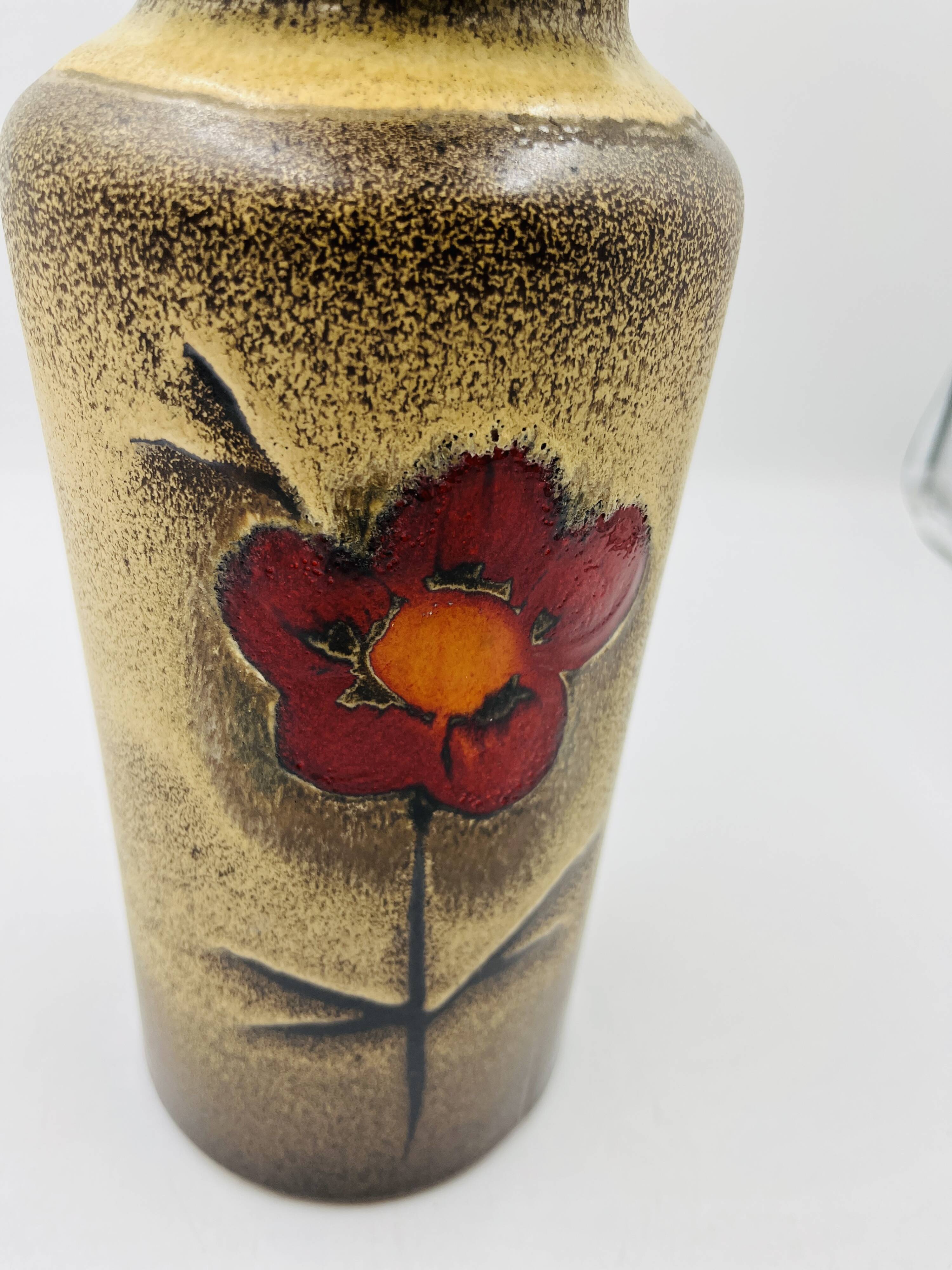 Scheurich vase shape 517 floral decoration by Heinz Siery