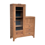 Art Deco asymmetrical glass Parisian wardrobe 1930