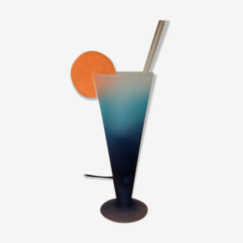 Blue cocktail lamp
