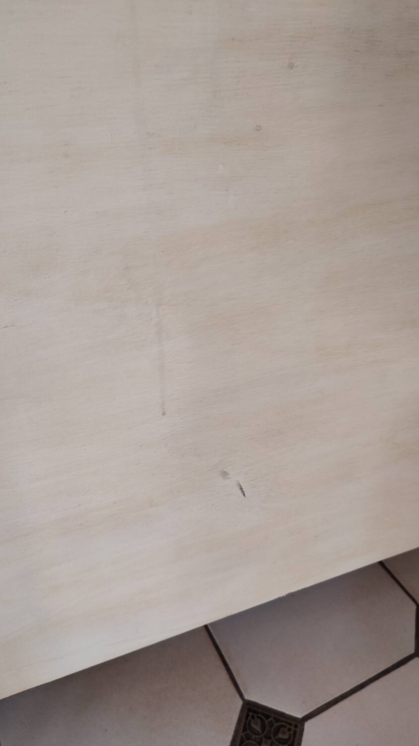 Painted chest of drawers with floral decoration